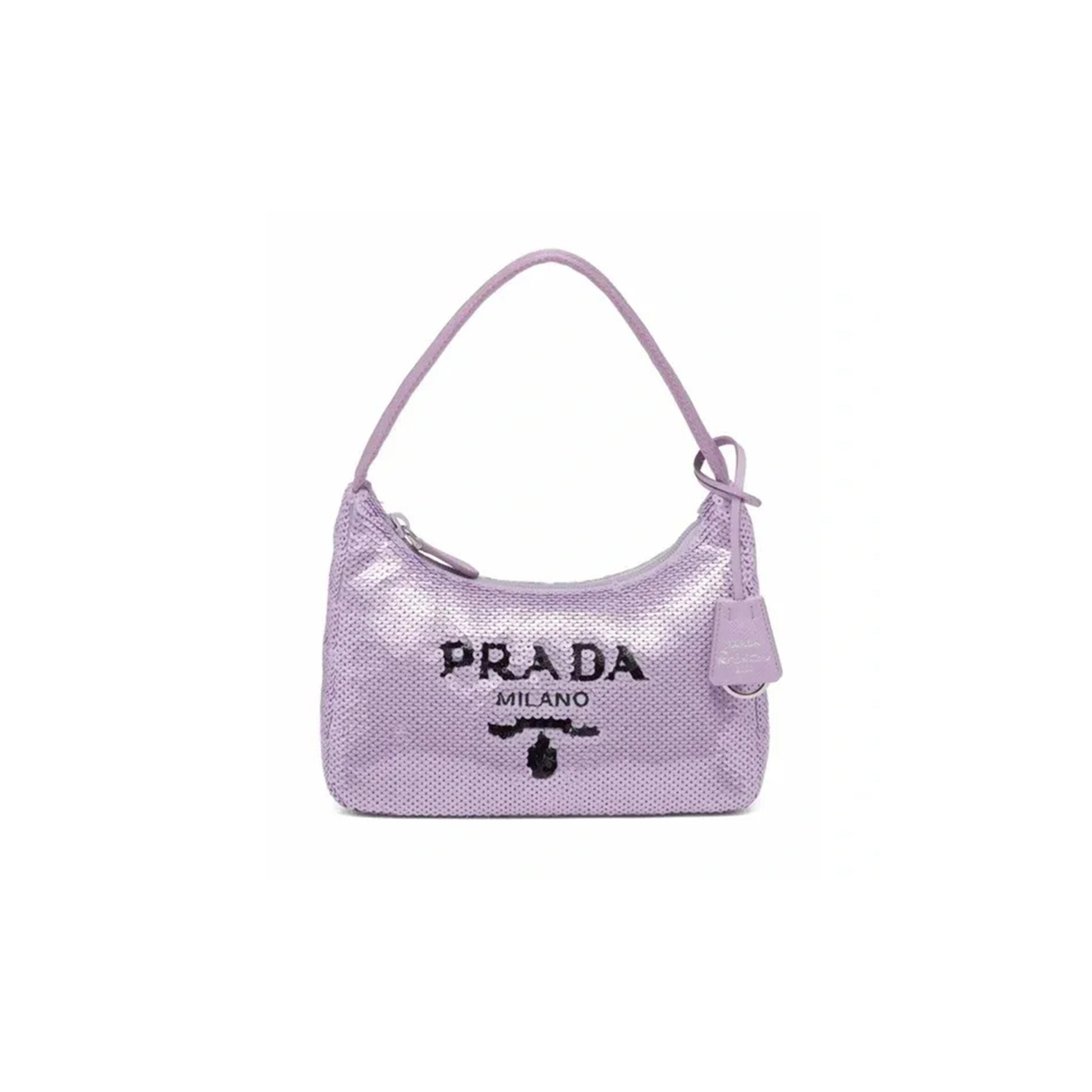 PRADA RE-EDITION 2000 PAILLETTES SHOULDER BAG 1NE515 (22*12*6cm) 